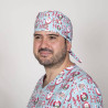 GORRO CIRUJANO TIRAS NAVIDAD SANTAS GARYS