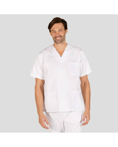 BLUSA SANITARIO UNISEX PICO SARGA BLANCA GARYS