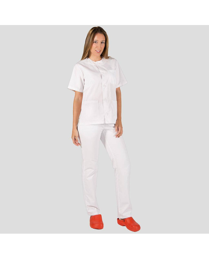 CONJUNTO UNISEX ABOTONADO SARGA BLANCA GARYS