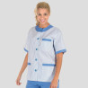BLUSA SANITARIO UNISEX ABOTONADA VICHY COMBINADA GARYS