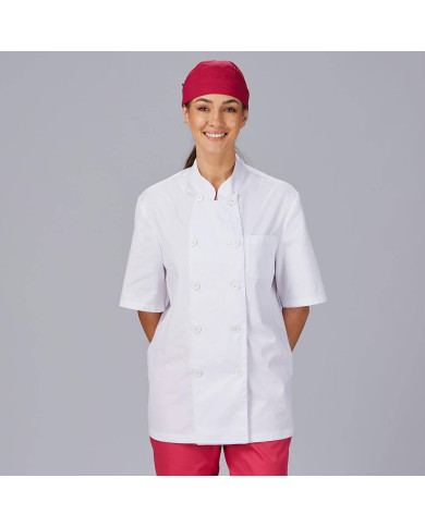 CHAQUETA UNISEX POPELIN FINO BLANCO M/C GARYS
