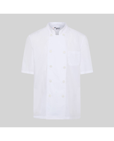 CHAQUETA UNISEX POPELIN FINO BLANCO M/C GARYS