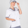 BLUSA SANITARIO MUJER PICO SARGA BLANCA COMBI GARYS