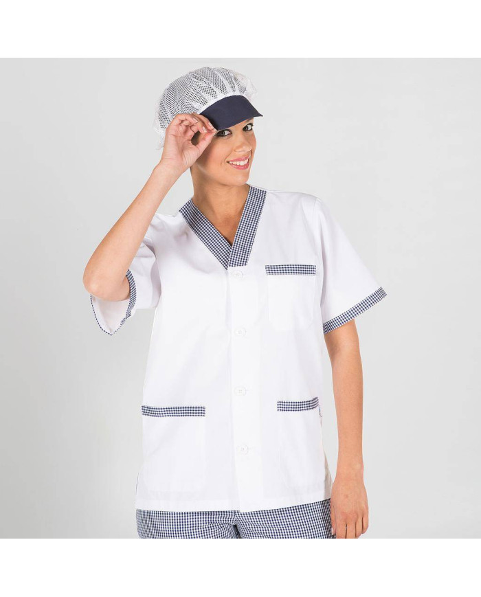 BLUSA SANITARIO MUJER PICO ABIERTO BOTONES COMBI GARYS