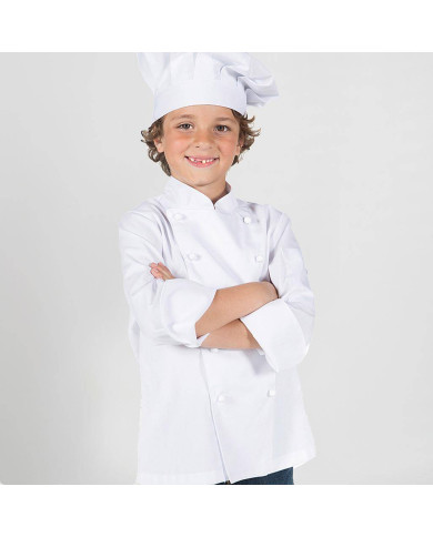 CHAQUETA COCINERO INFANTIL BLANCA GARYS