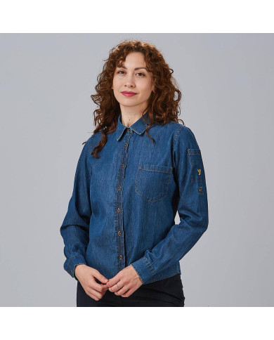 CAMISA MUJER TEJANO FINO LAVADO VALERIA GARYS