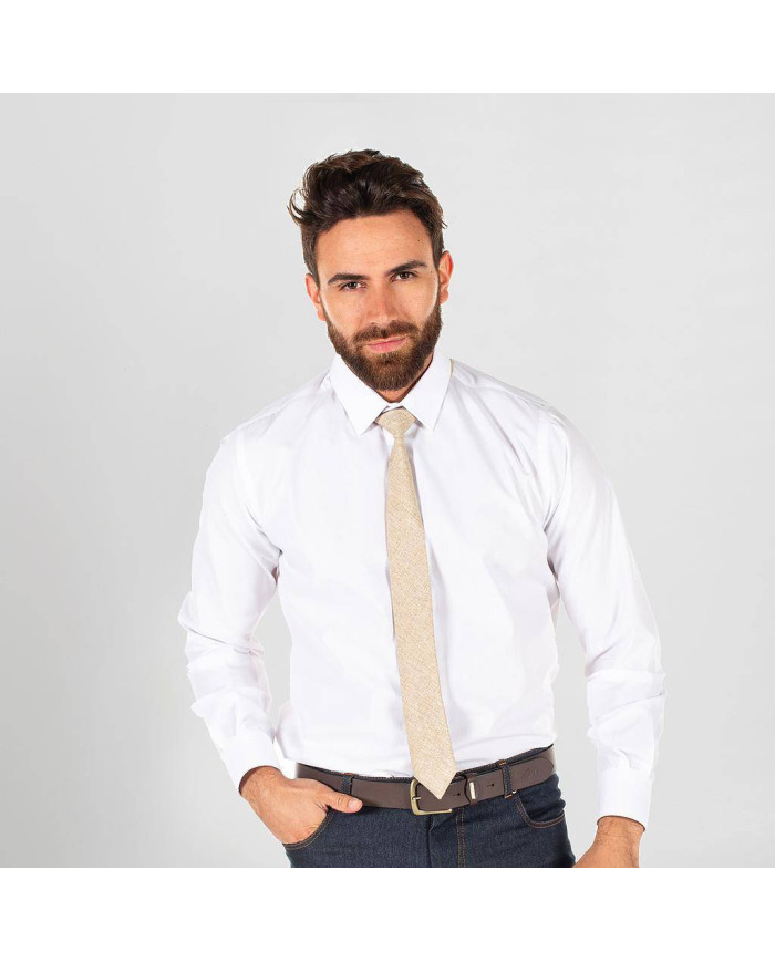 CORBATA CON NUDO DE PALA ESTRECHA GARYS