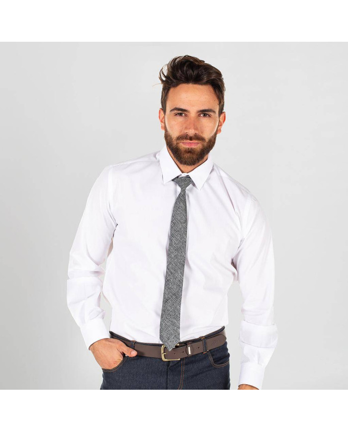 CORBATA CON NUDO DE PALA ESTRECHA GARYS