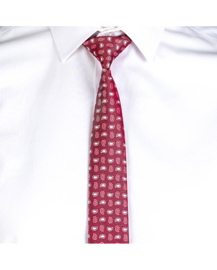 CORBATA CON NUDO DE PALA ESTRECHA JACQUARD GARYS