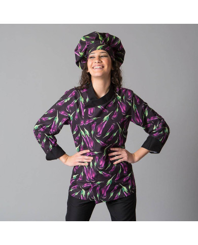 CHAQUETA COCINA UNISEX BERENJENAS GARYS | Chaqueta de Chef