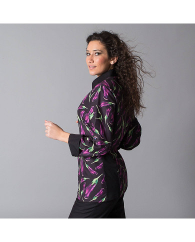CHAQUETA COCINA UNISEX BERENJENAS GARYS | Chaqueta de Chef