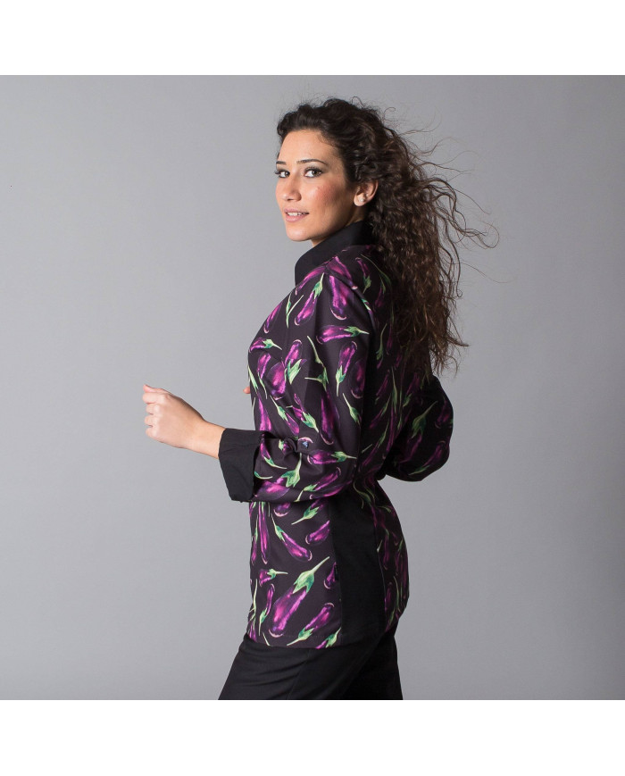 CHAQUETA COCINA UNISEX BERENJENAS GARYS | Chaqueta de Chef
