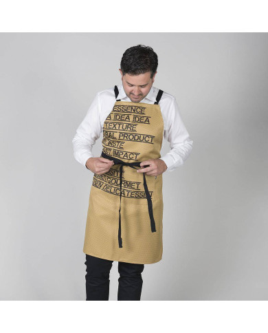 DELANTAL CON PETO GOURMET ESTAMPADO 92X75 CM GARYS |