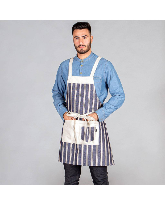 DELANTAL CON PETO LONETA RAYAS 76X68 CM GARYS | Delantales