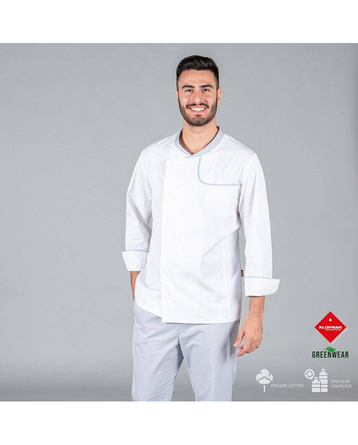 CHAQUETA COCINA HOMBRE OTERO TEJIDO RECICLADO Y ORGANICO KLOPMAN GARYS