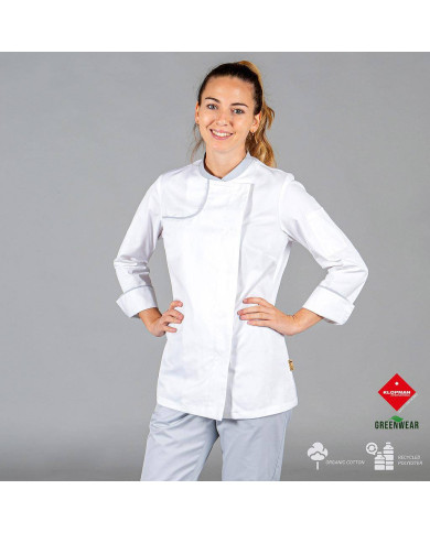 CHAQUETA COCINA MUJER ANAYA TEJIDO RECICLADO Y ORGANICO KLOPMAN GARYS