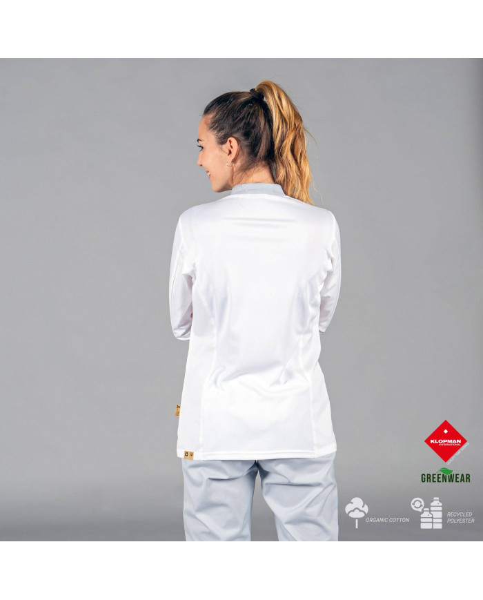 CHAQUETA COCINA MUJER ANAYA TEJIDO RECICLADO Y ORGANICO KLOPMAN GARYS