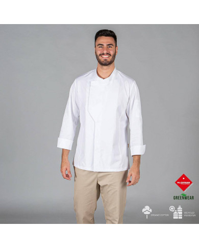 CHAQUETA COCINA UNISEX HARO TEJIDO RECICLADO Y ORGANICO