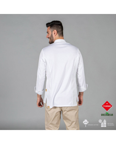 CHAQUETA COCINA UNISEX HARO TEJIDO RECICLADO Y ORGANICO