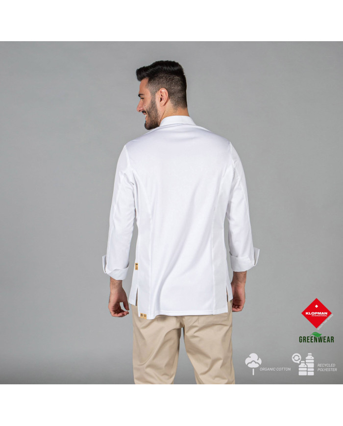 CHAQUETA COCINA UNISEX HARO TEJIDO RECICLADO Y ORGANICO