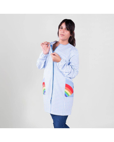 BATA MUJER CON CREMALLERA ARCOIRIS BAMBULA ANTIBACTERIANO