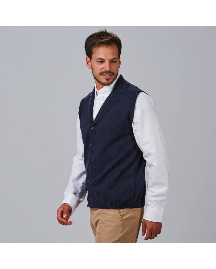 CHALECO CUELLO SOLAPA ABOTONADO HOMBRE GARYS