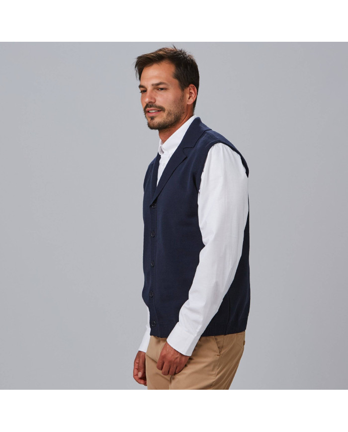 CHALECO CUELLO SOLAPA ABOTONADO HOMBRE GARYS