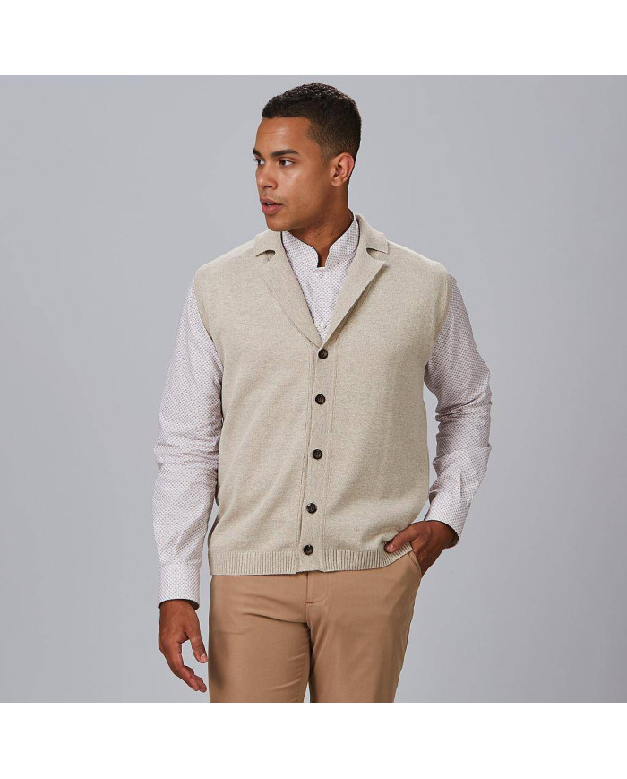 CHALECO CUELLO SOLAPA ABOTONADO HOMBRE GARYS