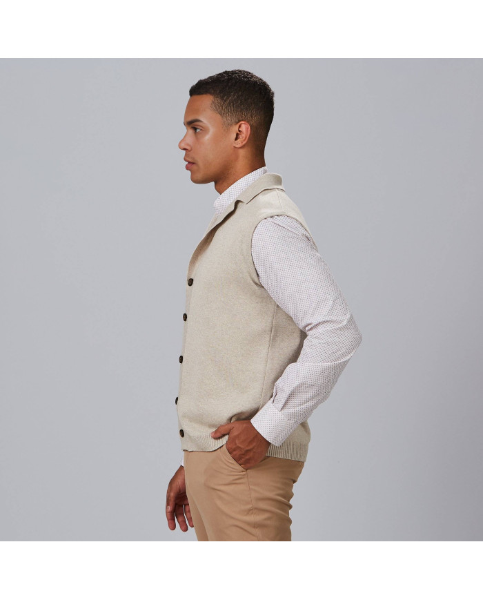 CHALECO CUELLO SOLAPA ABOTONADO HOMBRE GARYS