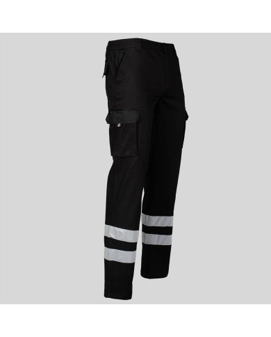 PANTALON UNISEX MULTIBOLSILLOS ELASTICO GAMO 2 BANDAS REFLECTANTES GARYS