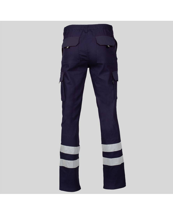 PANTALON UNISEX MULTIBOLSILLOS ELASTICO GAMO 2 BANDAS REFLECTANTES GARYS