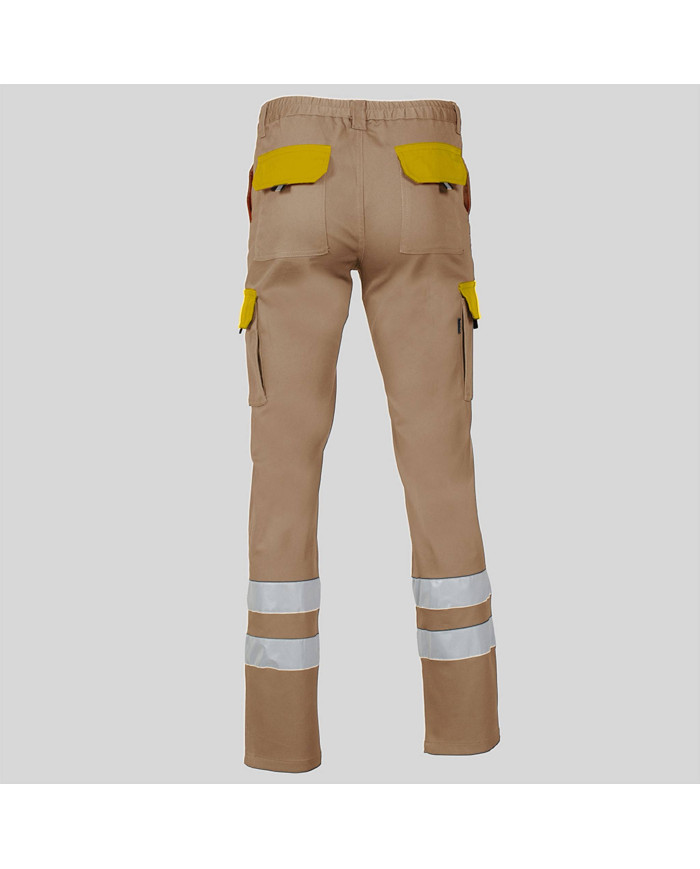 PANTALON UNISEX MULTIBOLSILLOS ELASTICO GAMO COMBI + 2 BANDAS REFLECT. GARYS