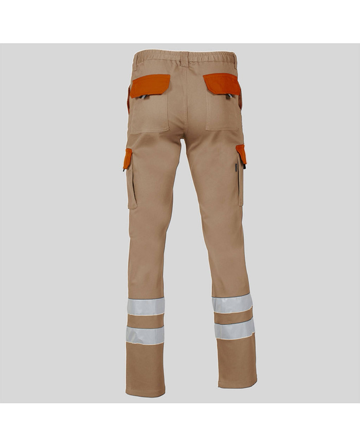 PANTALON UNISEX MULTIBOLSILLOS ELASTICO GAMO COMBI + 2 BANDAS REFLECT. GARYS