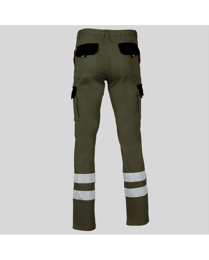 PANTALON UNISEX MULTIBOLSILLOS ELASTICO GAMO COMBI + 2 BANDAS REFLECT. GARYS