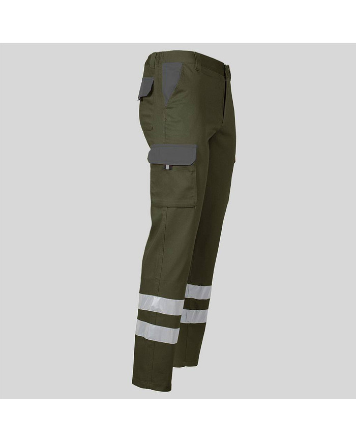 PANTALON UNISEX MULTIBOLSILLOS ELASTICO GAMO COMBI + 2 BANDAS REFLECT. GARYS