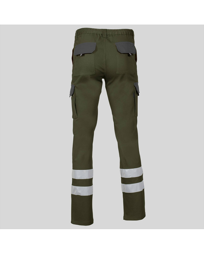 PANTALON UNISEX MULTIBOLSILLOS ELASTICO GAMO COMBI + 2 BANDAS REFLECT. GARYS