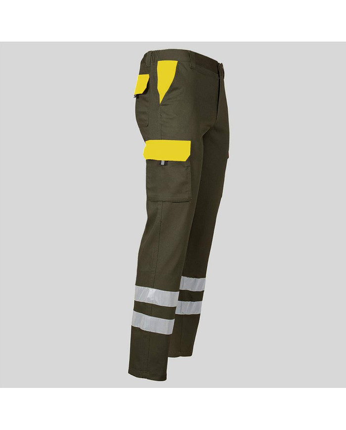 PANTALON UNISEX MULTIBOLSILLOS ELASTICO GAMO COMBI + 2 BANDAS REFLECT. GARYS