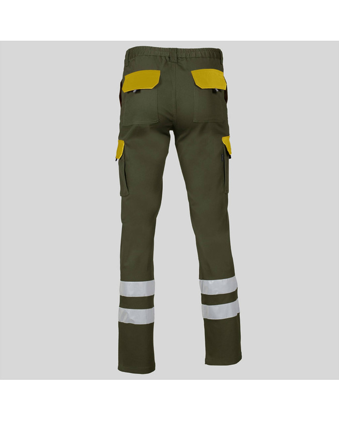 PANTALON UNISEX MULTIBOLSILLOS ELASTICO GAMO COMBI + 2 BANDAS REFLECT. GARYS