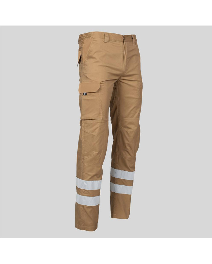 PANTALON UNISEX MULTIBOLSILLOS ELASTICO ARCE 2 BANDAS REFLECTANTES GARYS
