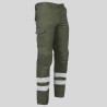 PANTALON UNISEX MULTIBOLSILLOS ELASTICO ARCE 2 BANDAS REFLECTANTES GARYS