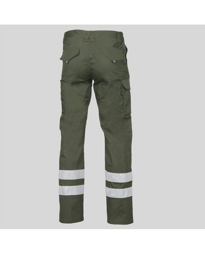 PANTALON UNISEX MULTIBOLSILLOS ELASTICO ARCE 2 BANDAS REFLECTANTES GARYS