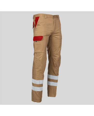 PANTALON UNISEX MULTIBOLSILLOS ELASTICO ARCE COMBI + 2 BANDAS REFLECT. GARYS