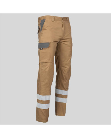 PANTALON UNISEX MULTIBOLSILLOS ELASTICO ARCE COMBI + 2 BANDAS REFLECT. GARYS
