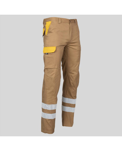 PANTALON UNISEX MULTIBOLSILLOS ELASTICO ARCE COMBI + 2 BANDAS REFLECT. GARYS