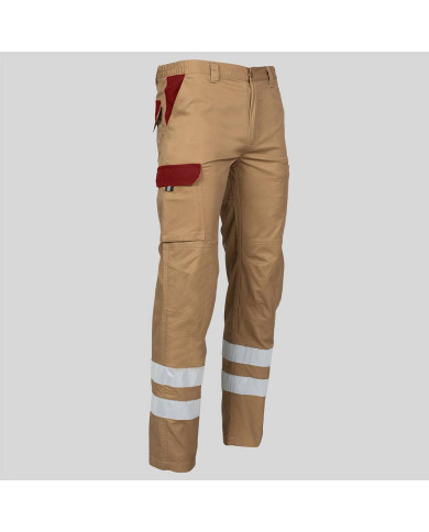 PANTALON UNISEX MULTIBOLSILLOS ELASTICO ARCE COMBI + 2 BANDAS REFLECT. GARYS