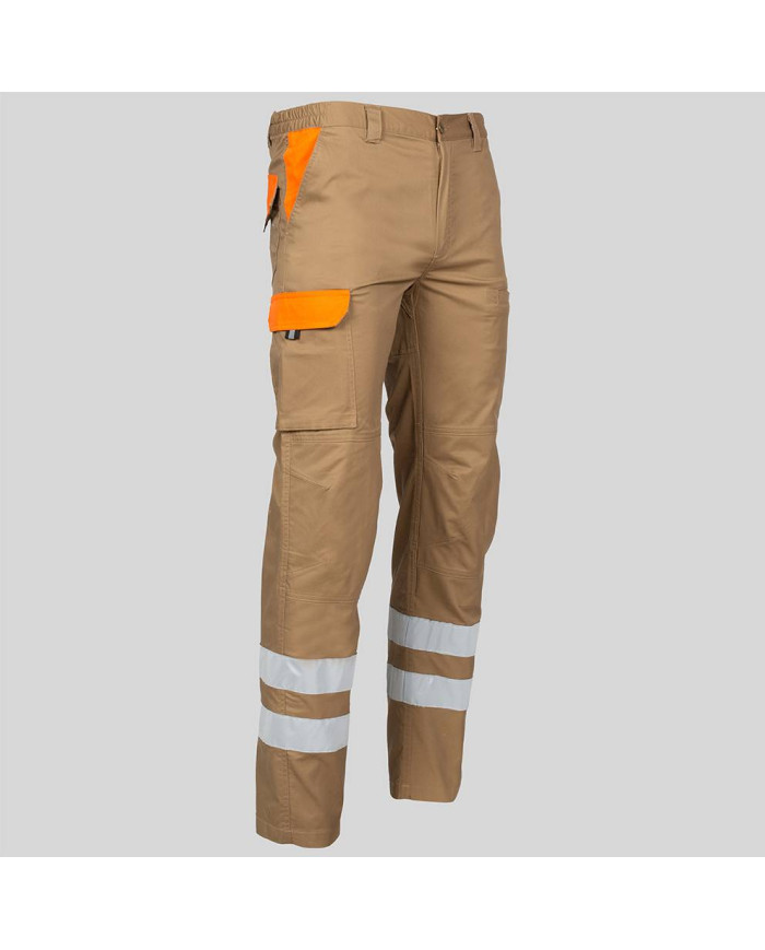 PANTALON UNISEX MULTIBOLSILLOS ELASTICO ARCE COMBI + 2 BANDAS REFLECT. GARYS