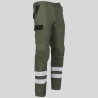 PANTALON UNISEX MULTIBOLSILLOS ELASTICO ARCE COMBI + 2 BANDAS REFLECT. GARYS