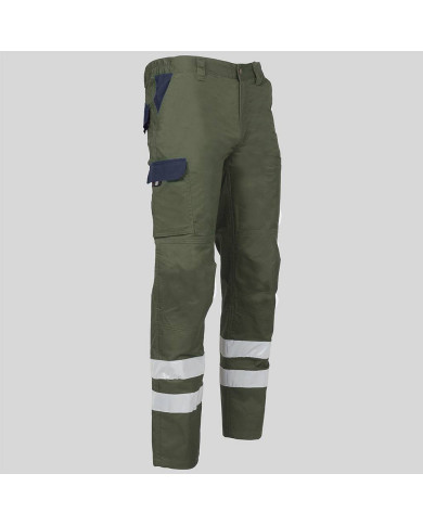 PANTALON UNISEX MULTIBOLSILLOS ELASTICO ARCE COMBI + 2 BANDAS REFLECT. GARYS