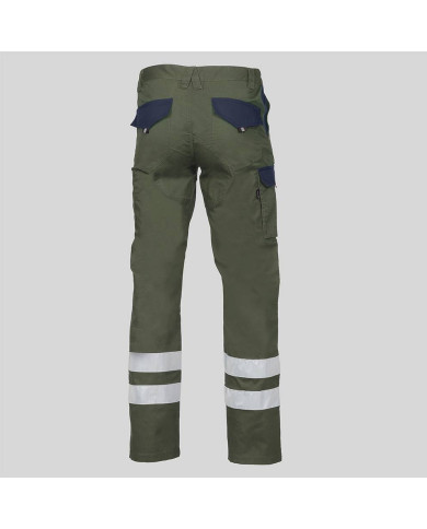 PANTALON UNISEX MULTIBOLSILLOS ELASTICO ARCE COMBI + 2 BANDAS REFLECT. GARYS