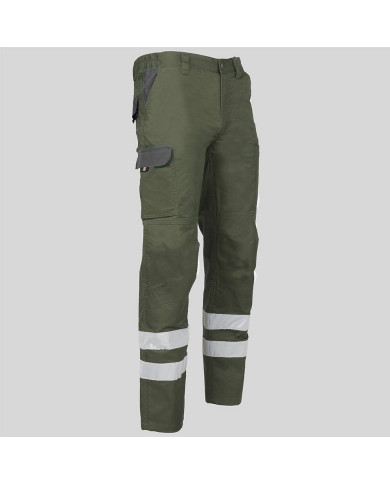 PANTALON UNISEX MULTIBOLSILLOS ELASTICO ARCE COMBI + 2 BANDAS REFLECT. GARYS